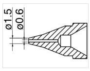 FR-4101. FR-301 için Hakko N61-01 Nozzle/0.6mm