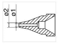 FR-4101. FR-301 için Hakko N61-05 Nozzle/1.0mm