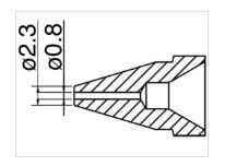 FR-4101. FR-301 için Hakko N61-07 Nozzle/0.8mm