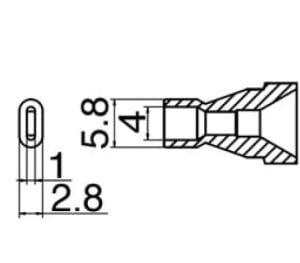 FR-4101. FR-301 için Hakko N61-16 Nozzle/4.1mm