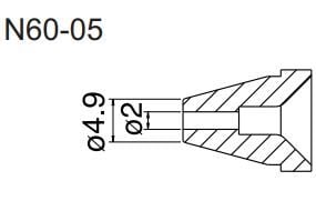 FR-4001 için Hakko N60-05 Nozzle/2.0mm