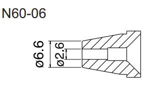 FR-4001 için Hakko N60-06 Nozzle/2.6mm