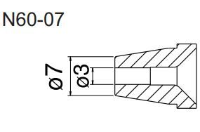 FR-4001 için Hakko N60-07 Nozzle/3.0mm