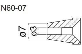 FR-4001 için Hakko N60-07 Nozzle/3.0mm